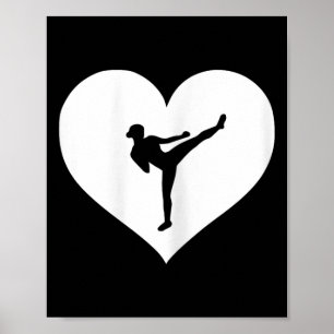Poster Camisa de Kickboxing Rosa ou Azul Presente para Mu