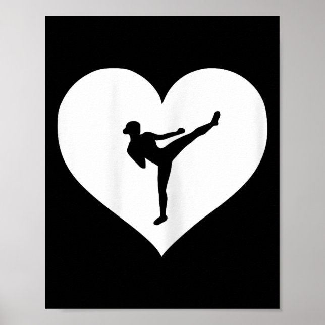 Poster Camisa de Kickboxing Rosa ou Azul Presente para Mu (Frente)