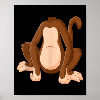 Poster Camisa de Macaco Crianças Homens Mulheres Fantasia