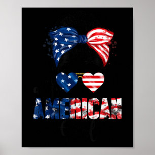 Poster Camisa de Menina Totalmente Americana Bandeira dos