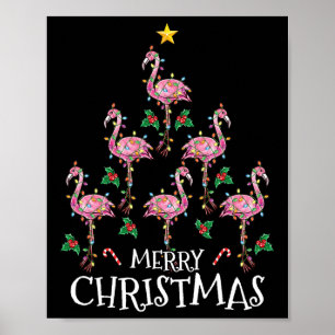 Poster Camisa De Natal Bonita Meninas Meninas Flamingo Tr