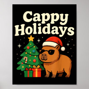 Poster Camisa de Natal de Capivara, Férias Divertidas de