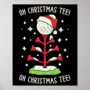 Poster Camisa De Natal De Golfe Engraçado Oh Teto De Nata