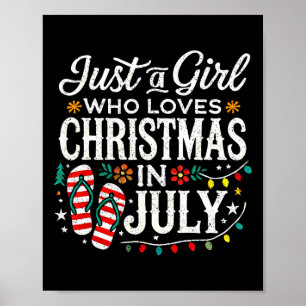 Poster Camisa de Natal em Julho Meninas Verão Divertido P