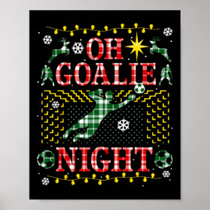 Poster Camisa de Natal Feia de Goleiro de Futebol Engraça