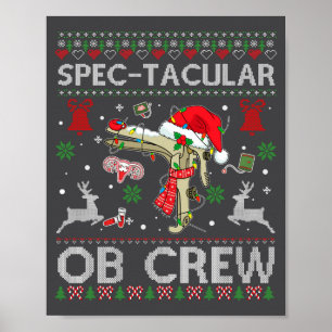 Poster Camisa de Natal Feia Espéculo da Equipe de Ob Espe