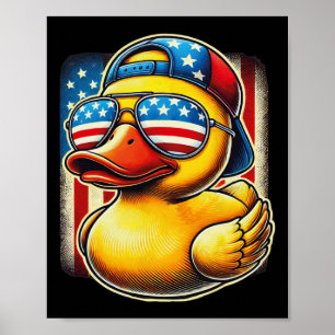 Poster Camisa de Pato de Borracha Bandeira dos EUA Presen