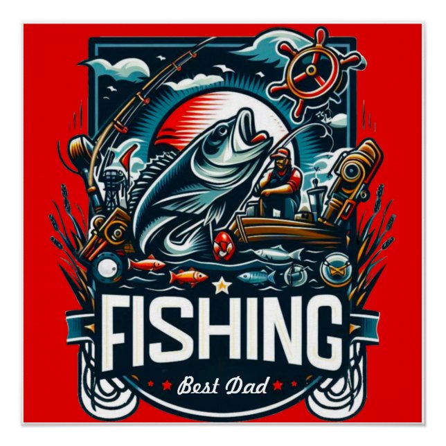 Póster Camisa de peixe personalizada (Frente)