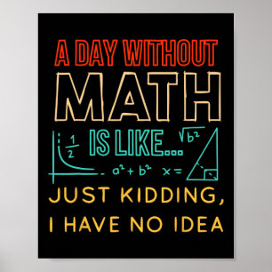 Poster Camisa De Pi-Day Retro Um Dia Sem Matemática É Com