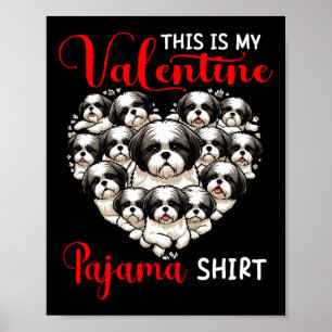 Poster Camisa de pijama de valentim grupo Shiba Inu em co