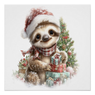 Póster Camisa de Preguiça Chapéu de Natal Papai Noel