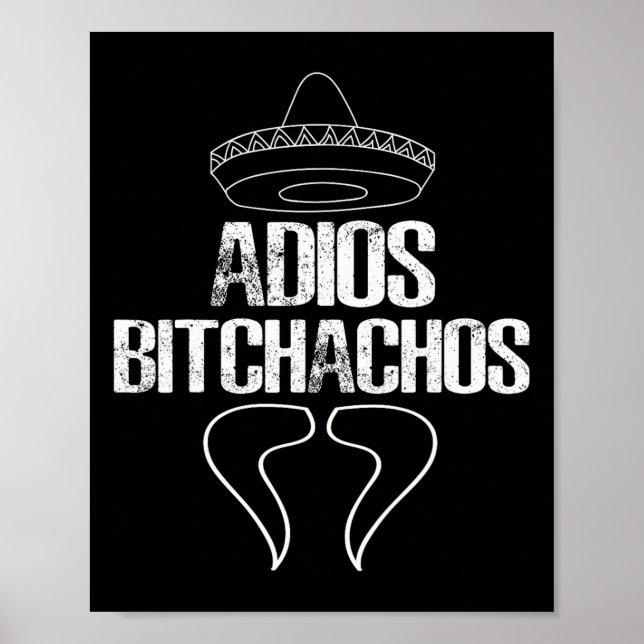 Poster Camisa de presentes do partido Adios Achos Cinco d (Frente)