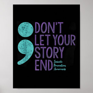 Poster Camisa De Sensibilização Suicida Para As Mulheres