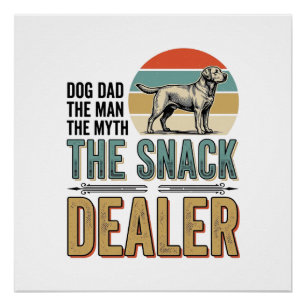 Póster Camisa de Vendedor de Lanche de Papai Cachorro Ama