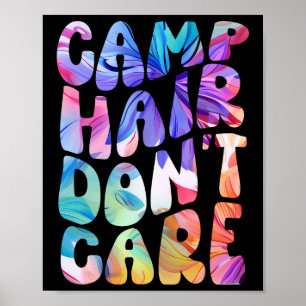 Poster Camisa de verão para menina Cabelo de Acampamento