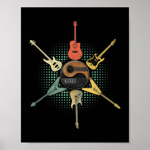 Poster Camisa De Violão. Estilo Retroativo, Presente Par