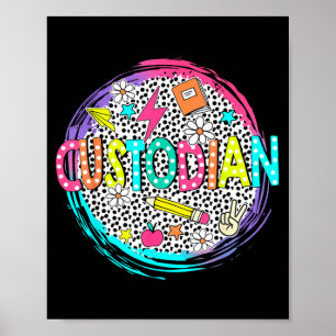 Poster Camisa de Zelador Fofo Primeiro Dia de volta à esc