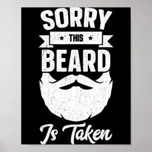 Poster Camisa Desculpe Esta Barba Está Ocupada Dia Dos Na
