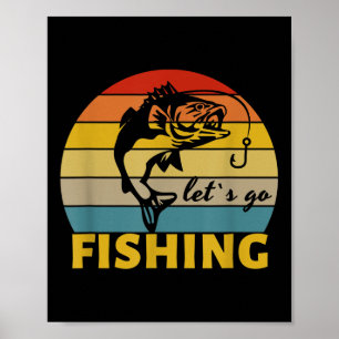 Poster Camisa Distressed de Pesca Vamos Pescar - Pesca