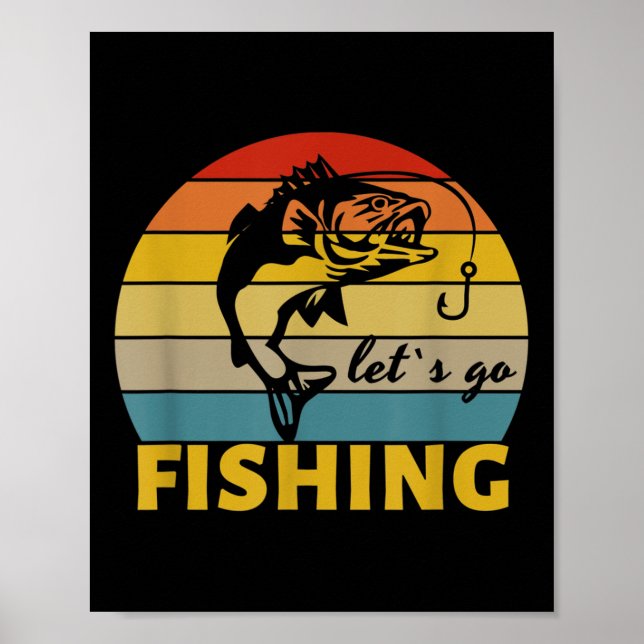 Poster Camisa Distressed de Pesca Vamos Pescar - Pesca (Frente)