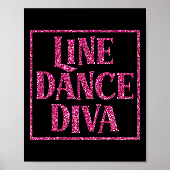 Poster Camisa Diva De Dança De Linha Corta Para Dançarino (Frente)