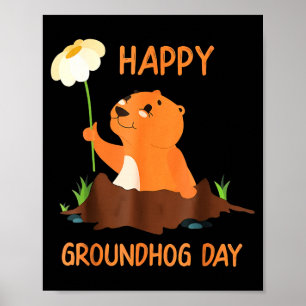 Poster Camisa Divertida Dia da Marmota Feliz 2025 - Uni A