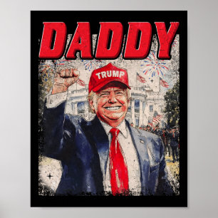 Poster Camisa Divertida do Papai Trump - Papai Trump Vint