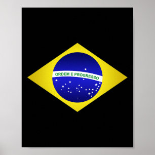 Poster Camisa do Brasil Futebol Brasileiro Camisa Bandeir