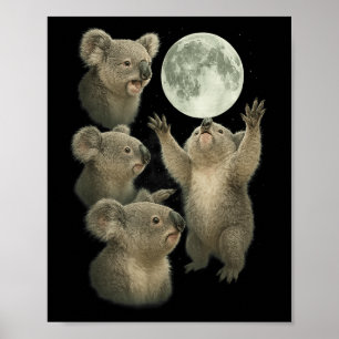 Poster Camisa do Dia dos Animais da Austrália Koala Engra