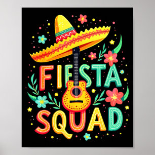 Poster Camisa do Esquadrão da Festa Mexicana para a Festa
