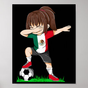 Poster Camisa do México de Futebol Camisa Bandeira Mexica
