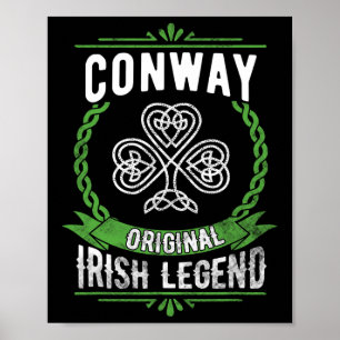Poster Camisa do Nome Conway Lenda Irlandesa Dia de São P
