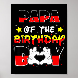 Poster Camisa do Papai do Menino de Aniversário Correspon