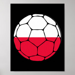 Poster Camisa do time de futebol da Polônia Byll Flag Fut