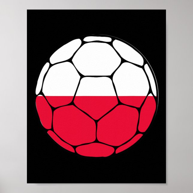 Poster Camisa do time de futebol da Polônia Byll Flag Fut (Frente)