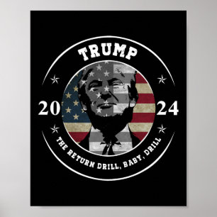 Poster Camisa do Trump Broca Byby Republicano Citação Eng