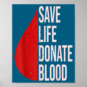 Poster Camisa Doador de Sangue Doar Sangue Conscientizaçã