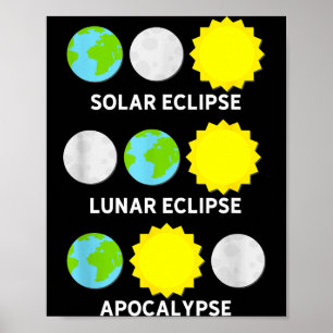 Poster Camisa Eclipse Solar Eclipse Lunar Apocalipse