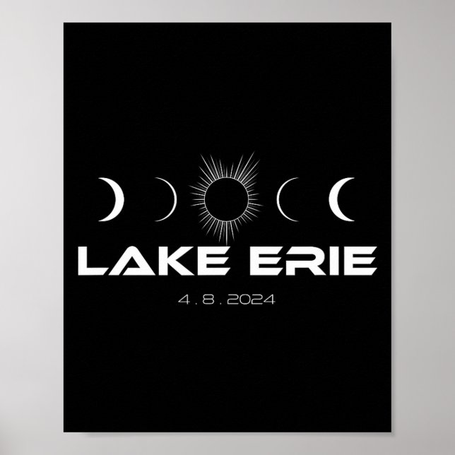 Poster Camisa Eclipse Solar Total Lago Erie (Frente)