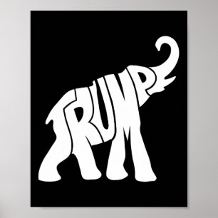 Poster Camisa Elefante Republicana Trump Para Apoiantes