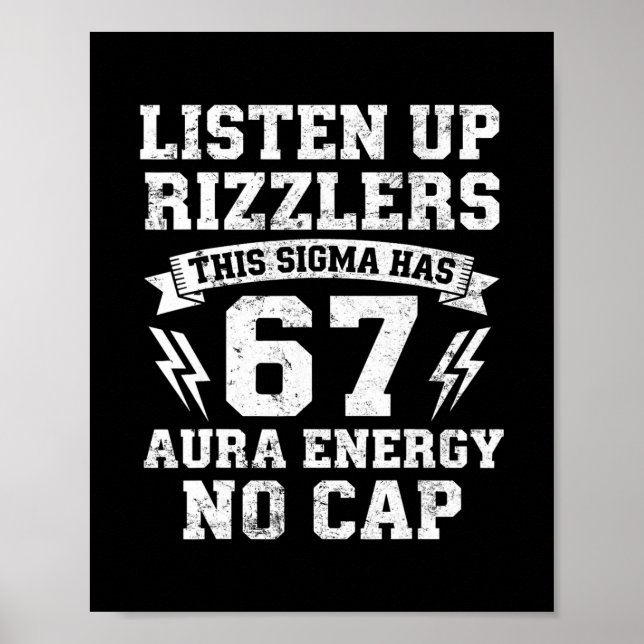 Poster Camisa engraçada 67 Meme Seis Sete  (Frente)