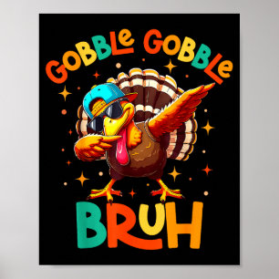 Poster Camisa engraçada de Ação de Graças peru gobble men