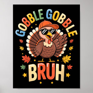 Poster Camisa engraçada de Ação de Graças peru gorgoleja