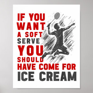 Poster Camisa engraçada de badminton para homens e mulher