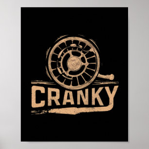 Poster Camisa engraçada de carretel de pesca Pun Humor Pe