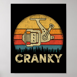 Poster Camisa engraçada de carretel de pesca Pun Humor Pe