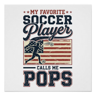 Póster Camisa engraçada de futebol com desenho de gravura