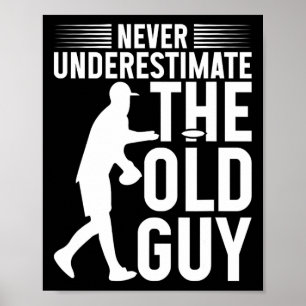 Poster Camisa engraçada de golfe de disco Nunca subestime