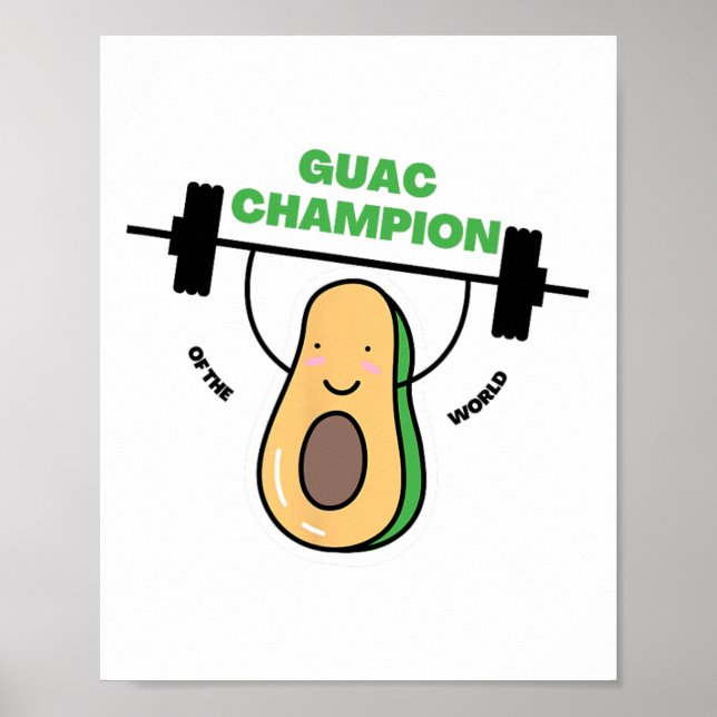 Poster Camisa Engraçada De Guacamole Para Campeões De Fes (Frente)