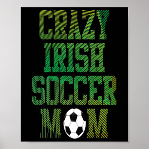Poster Camisa engraçada de mãe de futebol feminino Camisa